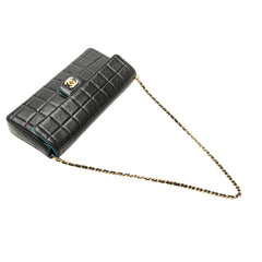 Chocolate Bar Lambskin East West Flap
