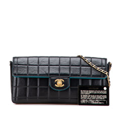 Chocolate Bar Lambskin East West Flap