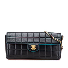 Chocolate Bar Lambskin East West Flap
