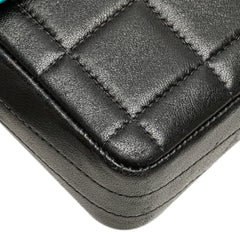 Chocolate Bar Lambskin East West Flap