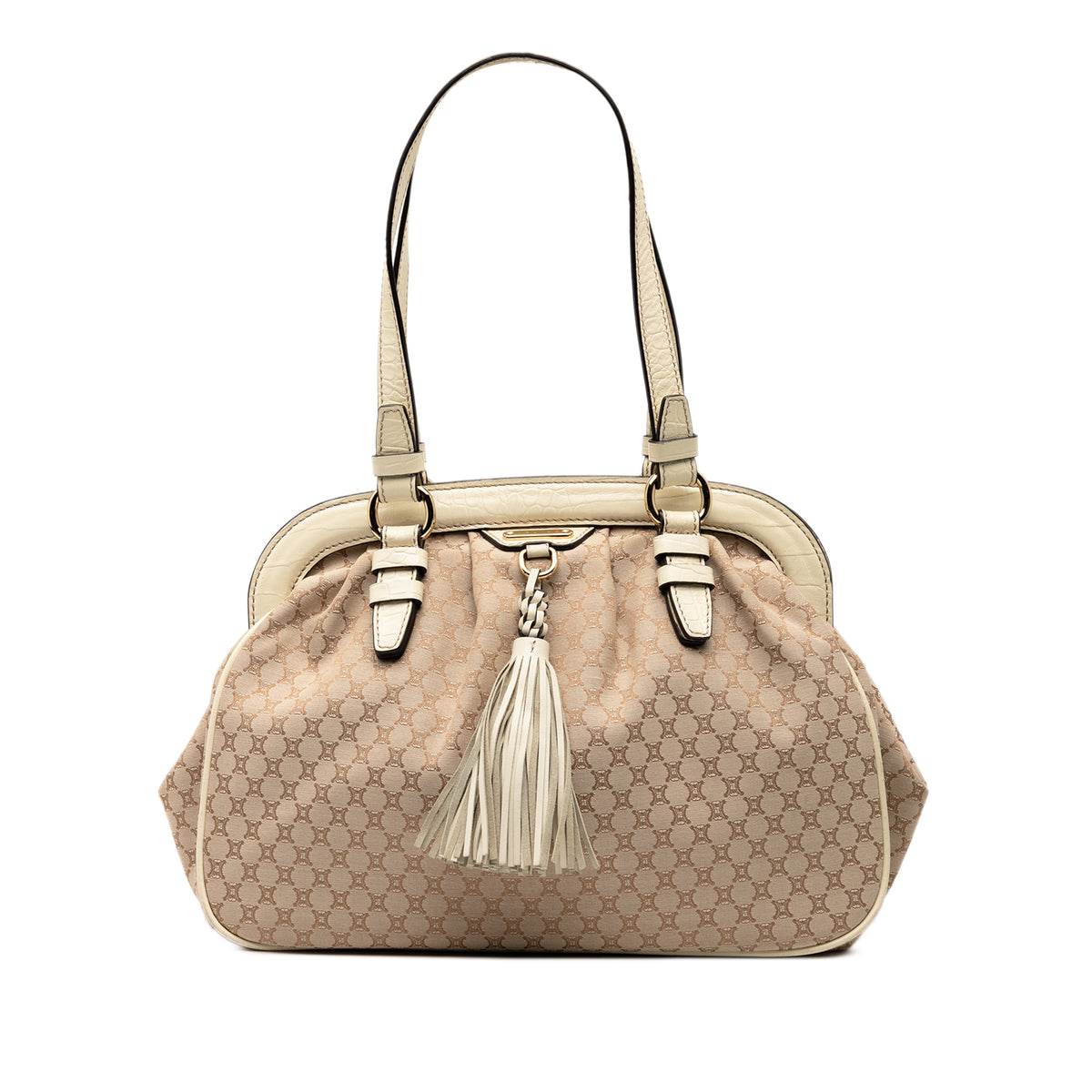 Macadam Canvas Tassel Frame Satchel