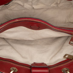 Medium Calfskin Bamboo Shopper Satchel