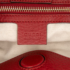 Medium Calfskin Bamboo Shopper Satchel