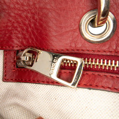 Medium Calfskin Bamboo Shopper Satchel
