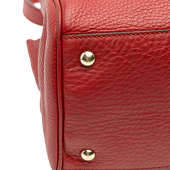 Medium Calfskin Bamboo Shopper Satchel
