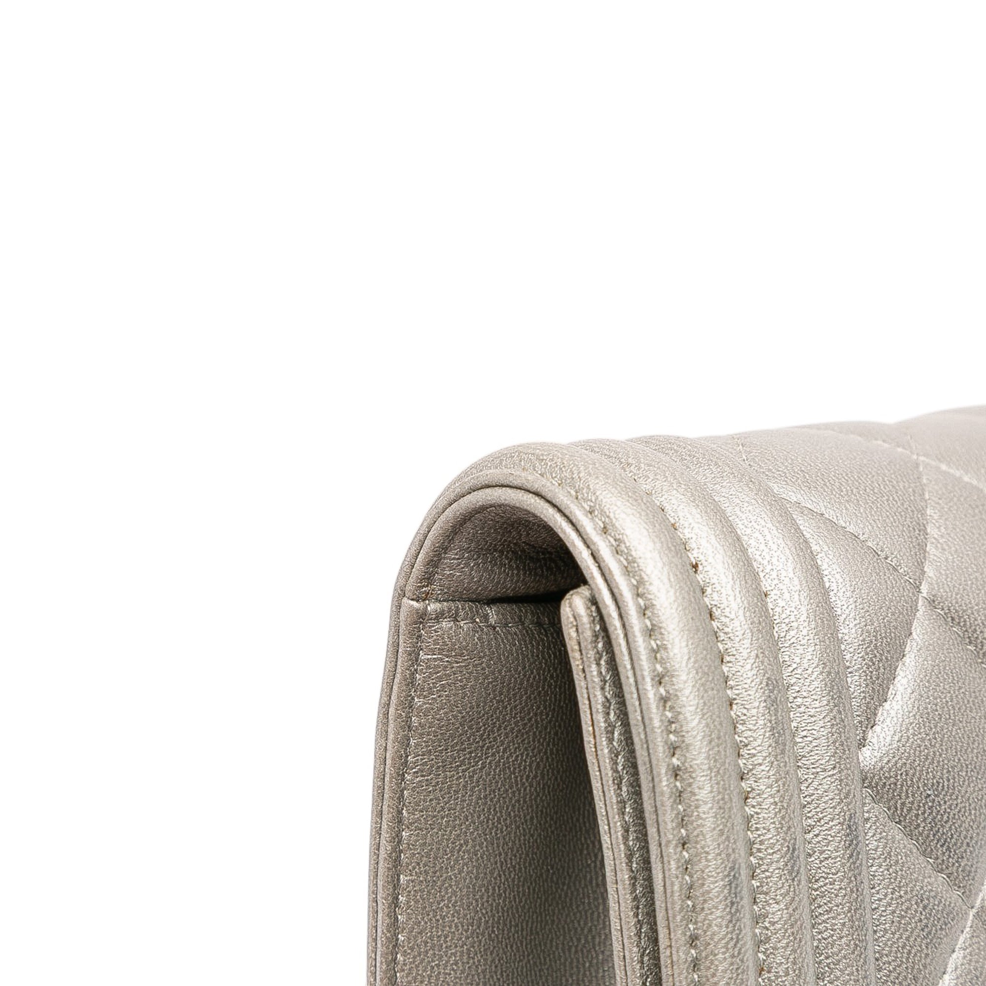 Quilted Lambskin Boy Flap Clutch