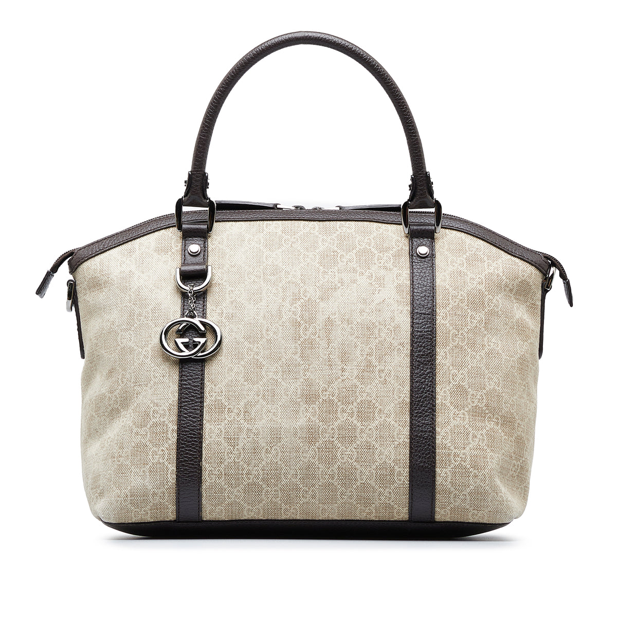 GG Canvas Charm Dome Satchel_0