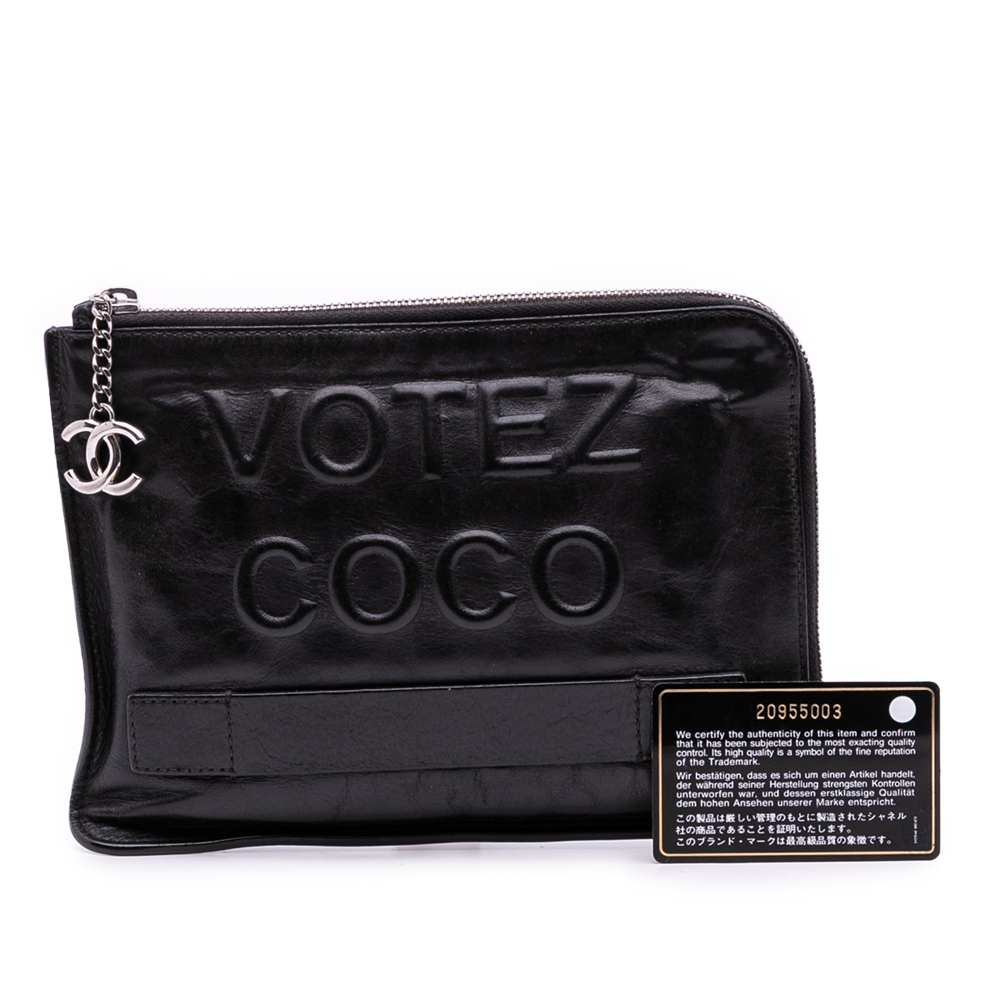 Lambskin Votez Coco Clutch