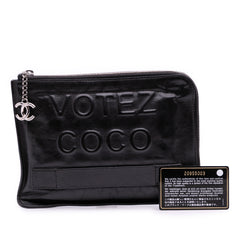 Lambskin Votez Coco Clutch