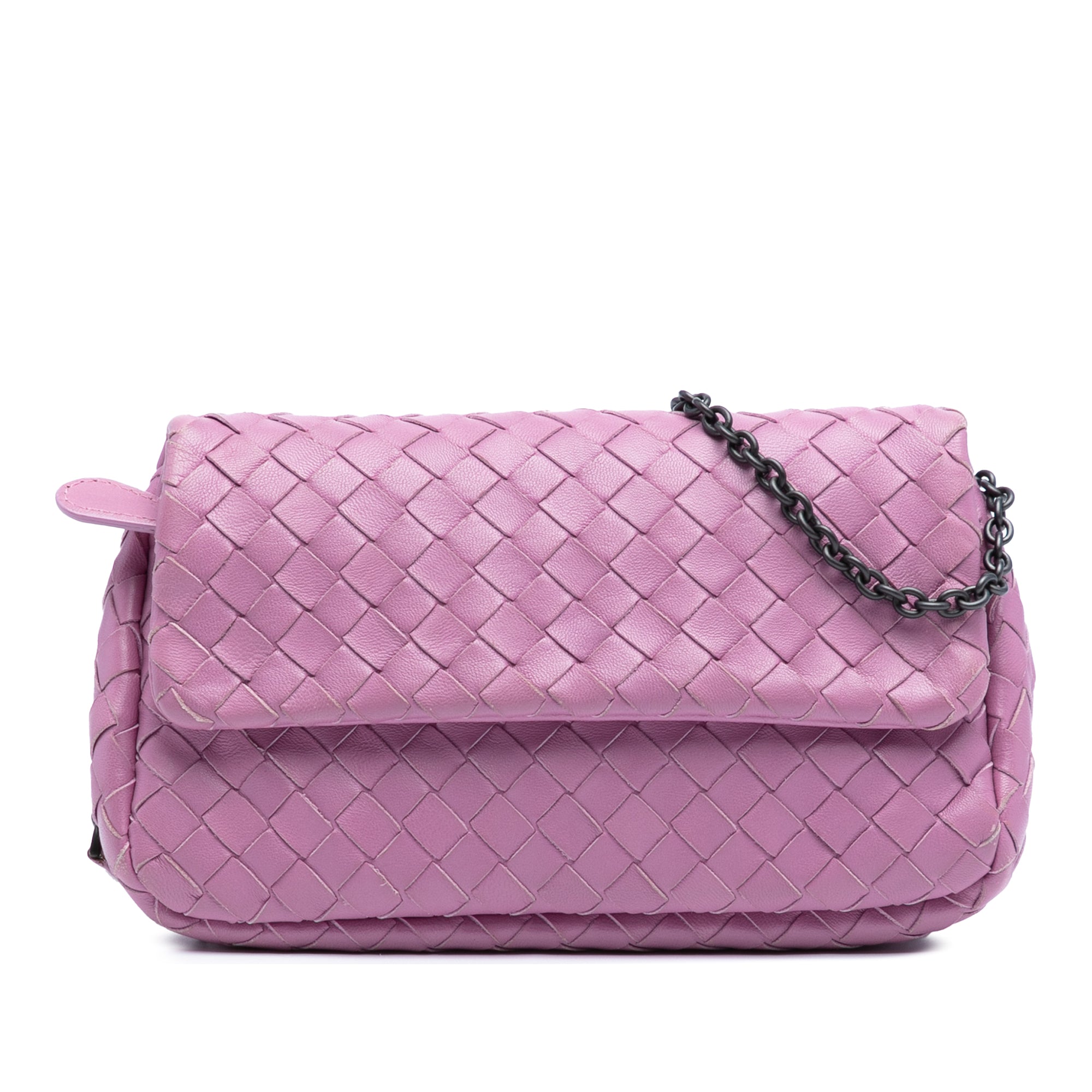 Mini Nappa Intrecciato Expandable Chain Flap Crossbody
