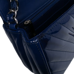 Mini Rectangular Classic Chevron Patent Single Flap