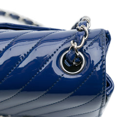 Mini Rectangular Classic Chevron Patent Single Flap