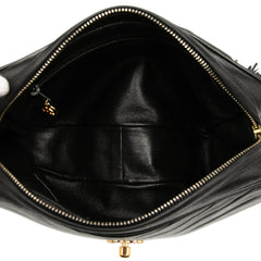 CC Chevron Lambskin Tassel Chain Camera Bag