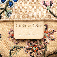 Medium Petite Fleurs Raffia Book Tote_4