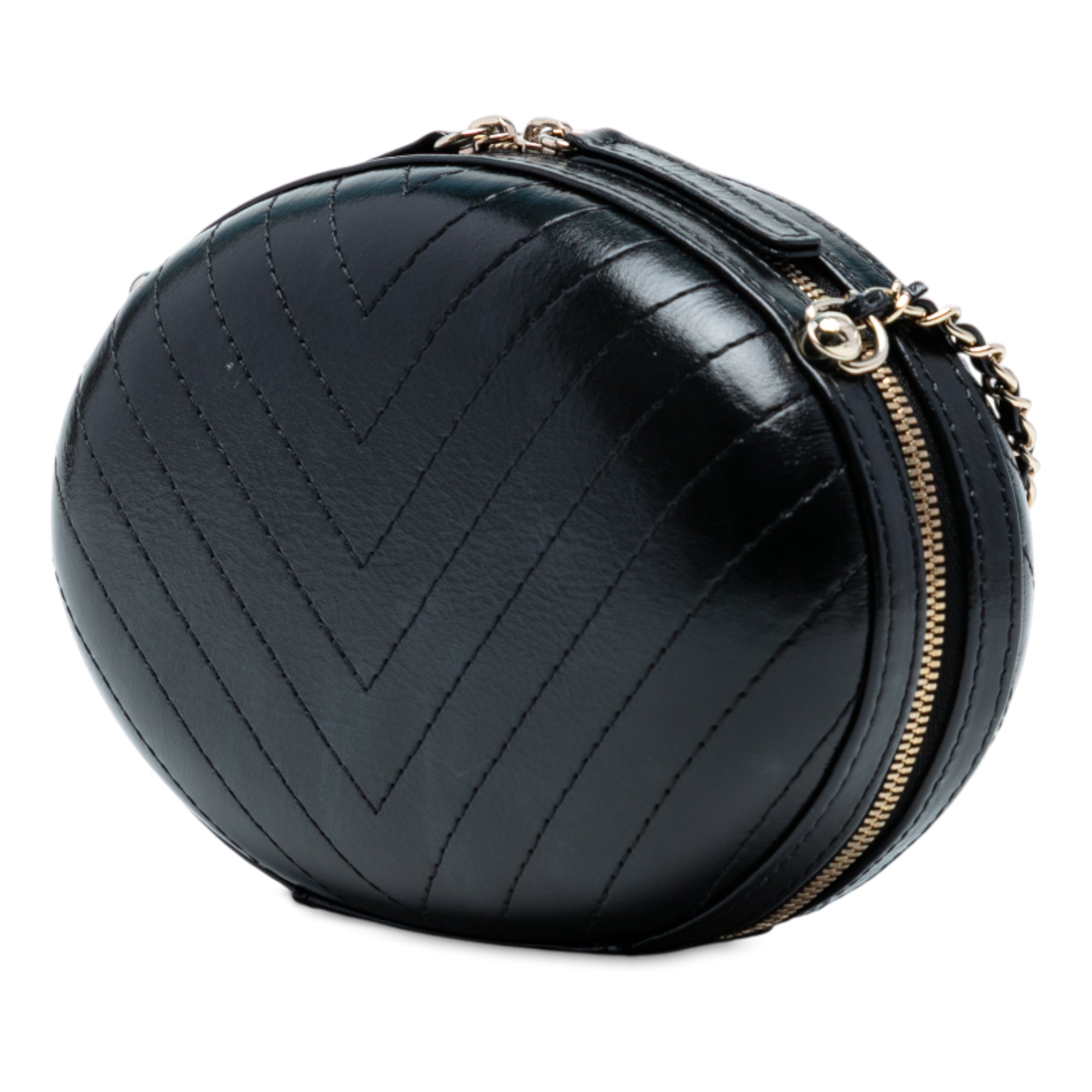 Chevron Stitched Calfskin La Pausa Evening Bag