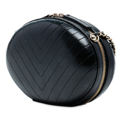 Chevron Stitched Calfskin La Pausa Evening Bag