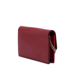 Leather Interlocking G Dollar Wallet on Chain