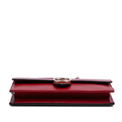 Leather Interlocking G Dollar Wallet on Chain