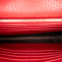 Leather Interlocking G Dollar Wallet on Chain