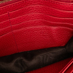 Leather Interlocking G Dollar Wallet on Chain