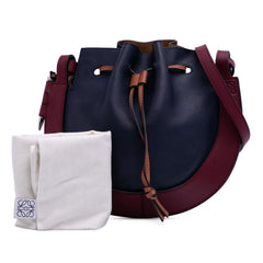 Small Leather Colorblock Horseshoe Crossbody