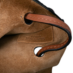 Small Leather Colorblock Horseshoe Crossbody