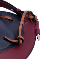 Small Leather Colorblock Horseshoe Crossbody
