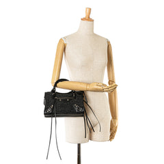 Mini Shearling Motocross Classic City Satchel