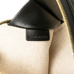 Triomphe Emroidered Canvas Clutch On Chain