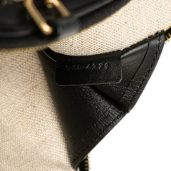 Triomphe Emroidered Canvas Clutch On Chain