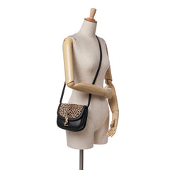Small Calfskin and Pony Hair Leopard Print Kaia Crossbody