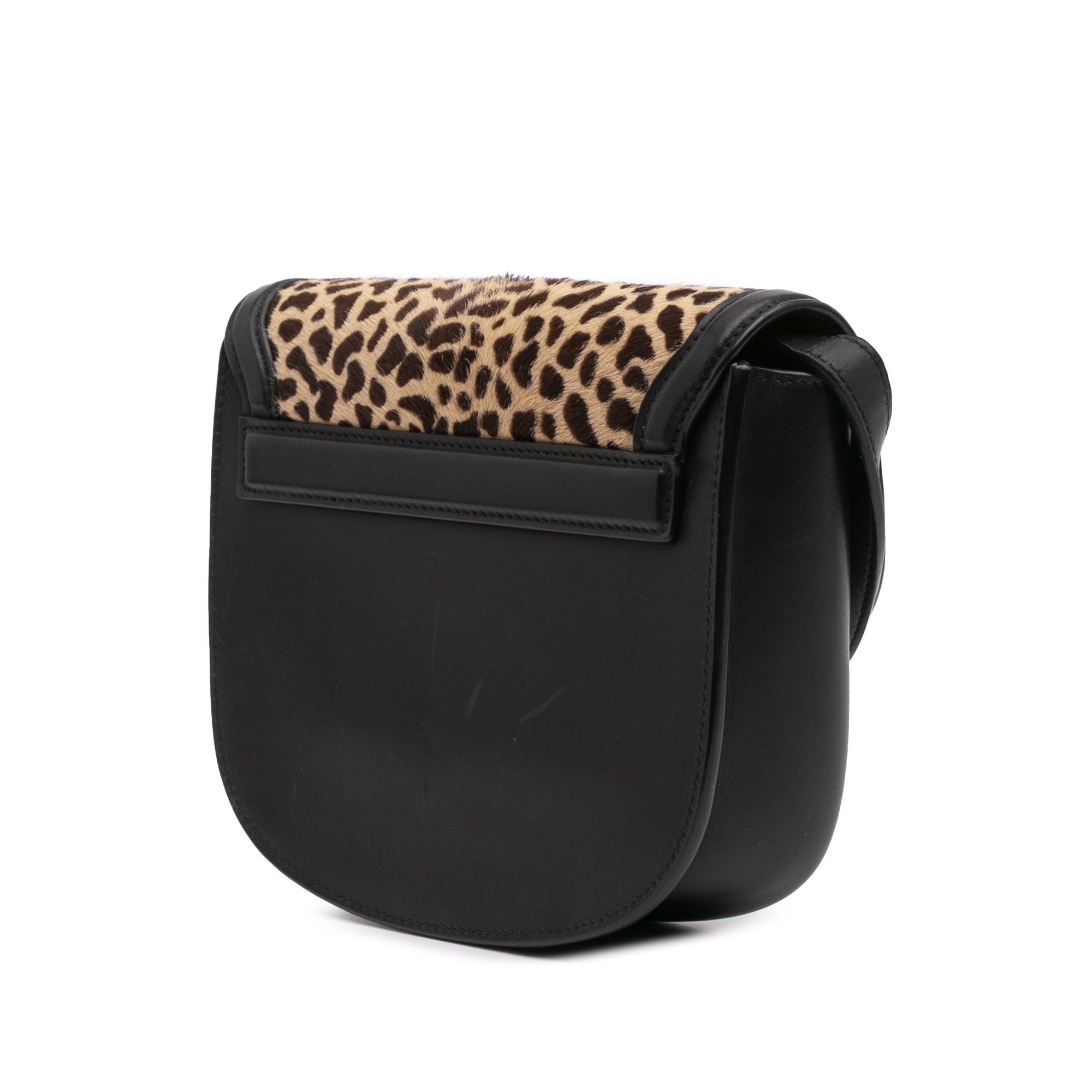 Small Calfskin and Pony Hair Leopard Print Kaia Crossbody