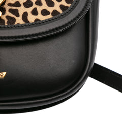 Small Calfskin and Pony Hair Leopard Print Kaia Crossbody
