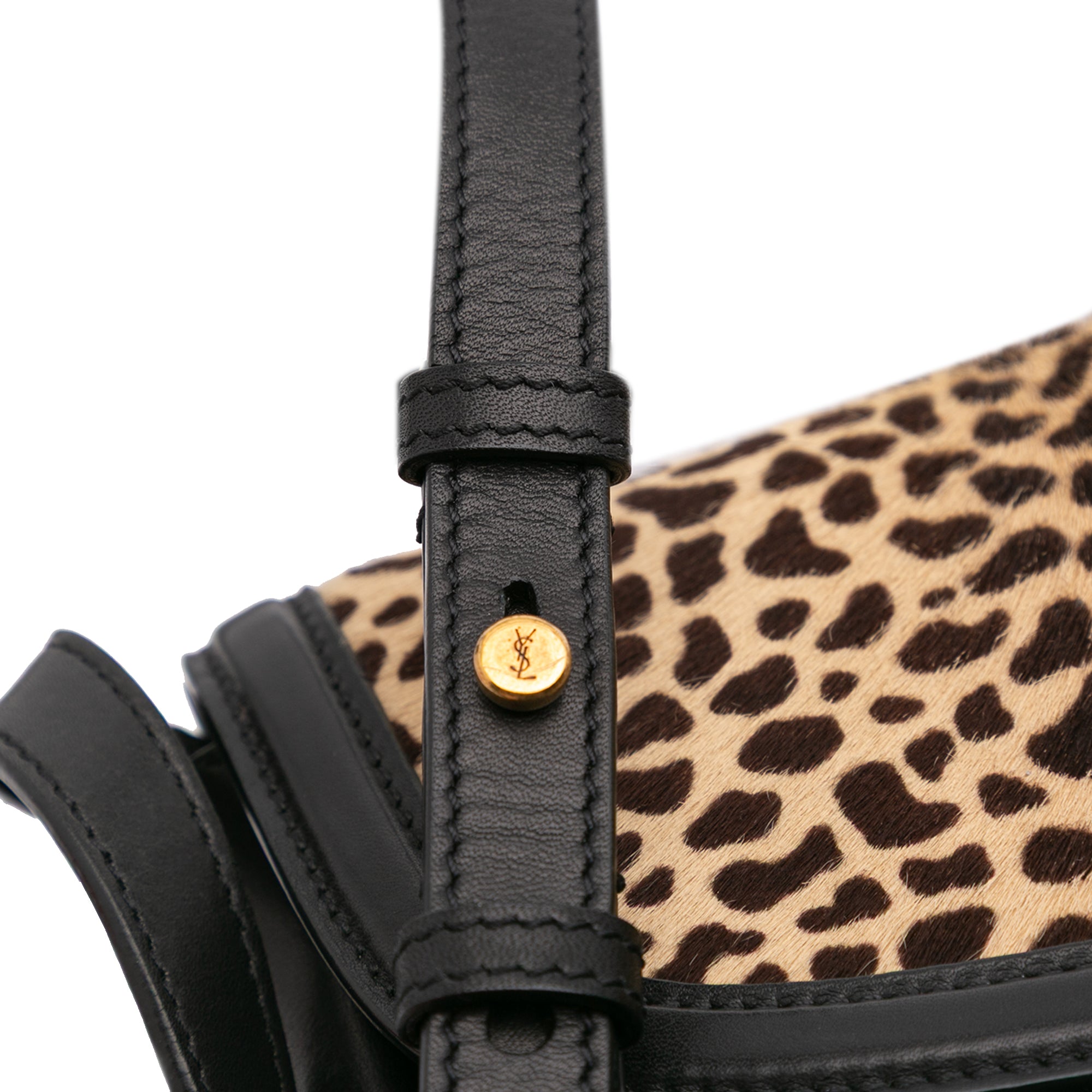 Small Calfskin and Pony Hair Leopard Print Kaia Crossbody