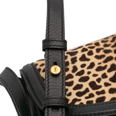 Small Calfskin and Pony Hair Leopard Print Kaia Crossbody