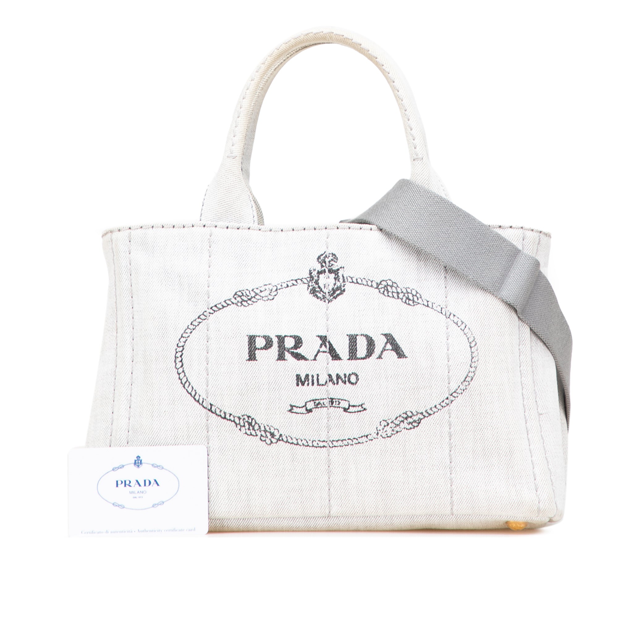 Small Denim Canapa Logo Satchel