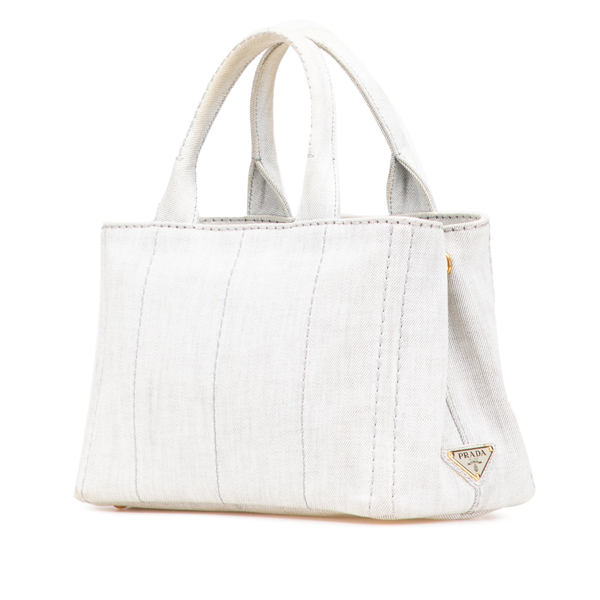 Small Denim Canapa Logo Satchel