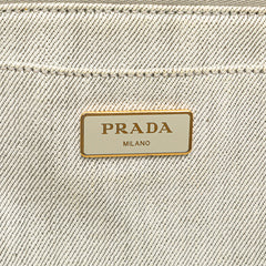 Small Denim Canapa Logo Satchel