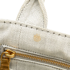 Small Denim Canapa Logo Satchel