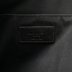 Croc Embossed Leather Clutch