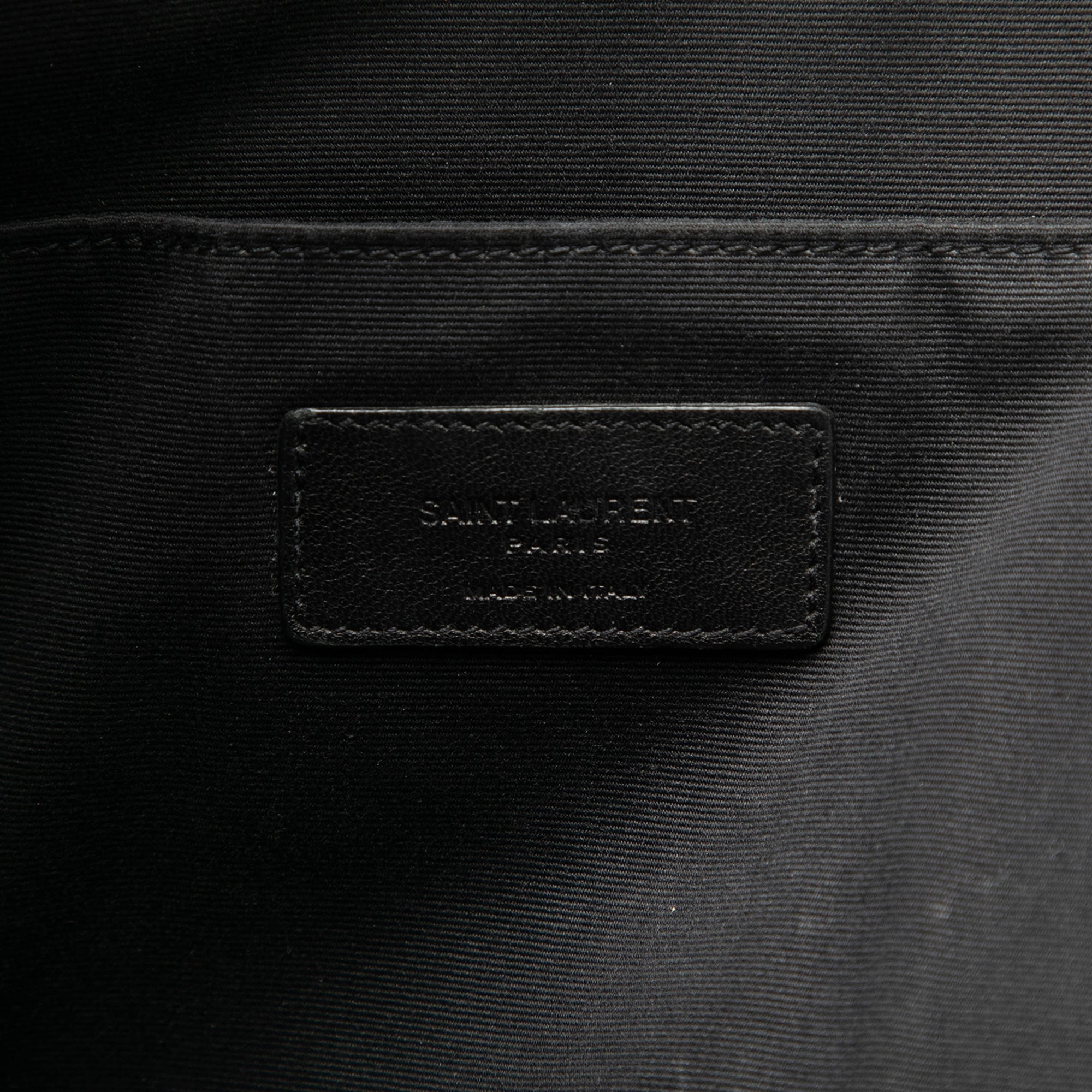 Croc Embossed Leather Clutch