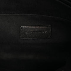 Croc Embossed Leather Clutch