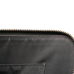 Croc Embossed Leather Clutch