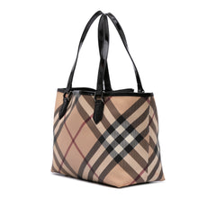 Supernova Check Coated Canvas Tote