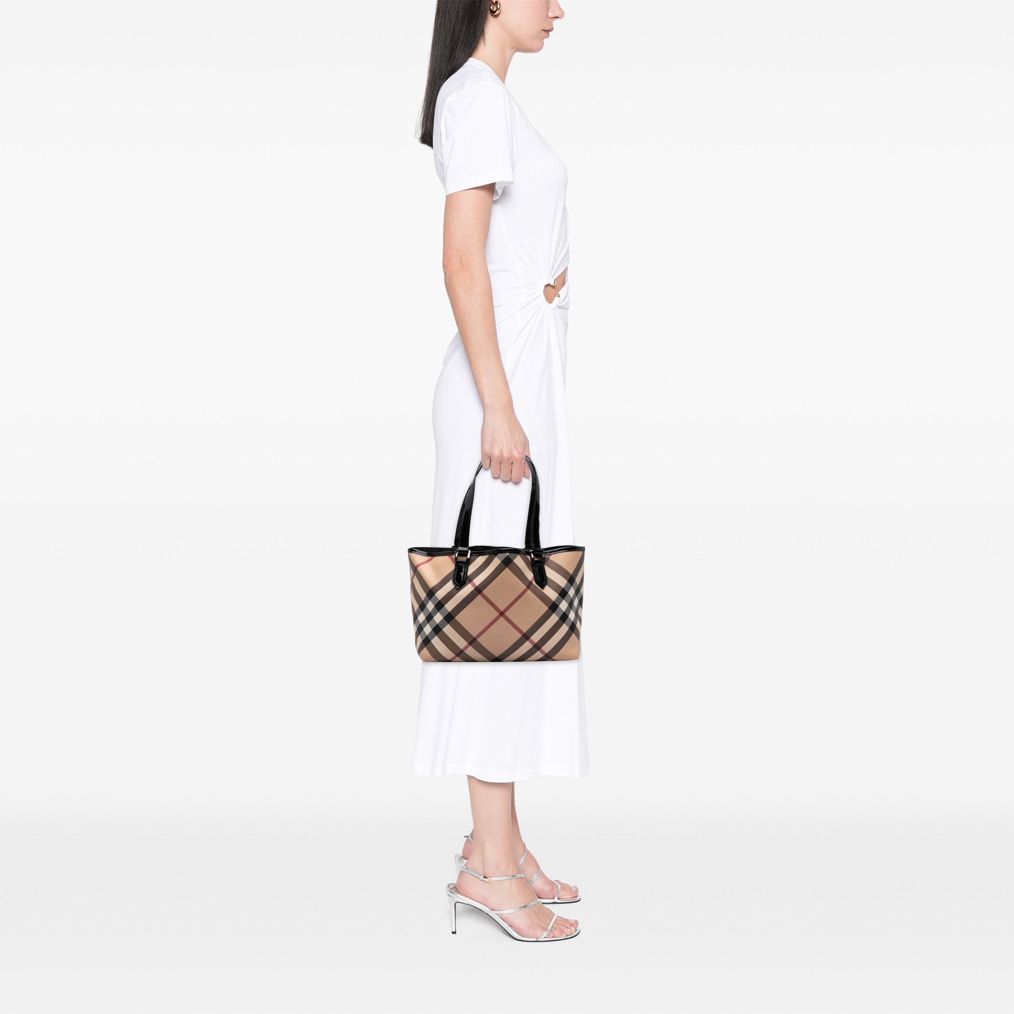 Supernova Check Coated Canvas Tote