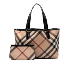 Supernova Check Coated Canvas Tote