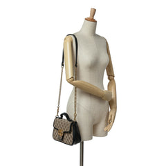 GG Marmont Matelasse Canvas Top Handle Bag
