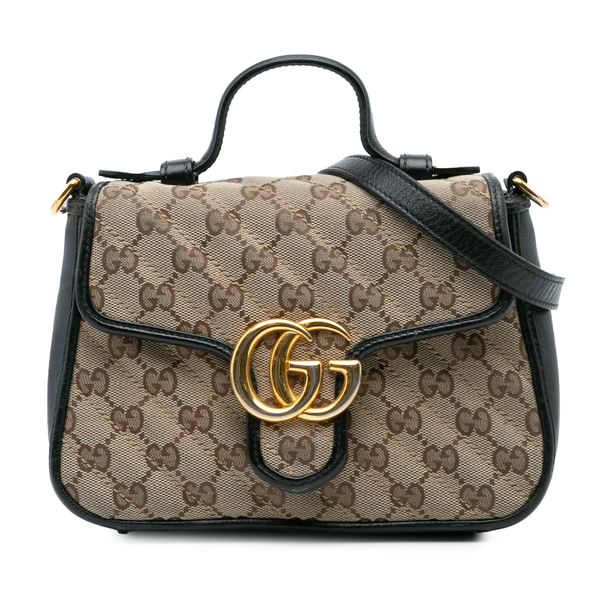 GG Marmont Matelasse Canvas Top Handle Bag