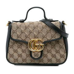 GG Marmont Matelasse Canvas Top Handle Bag
