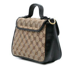 GG Marmont Matelasse Canvas Top Handle Bag
